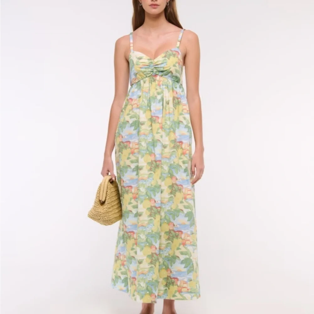 Abercrombie Sweetheart Babydoll Maxi Dress Medium Petite